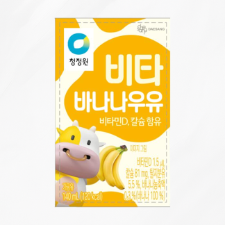 청정원 비타 바나나우유 140ml